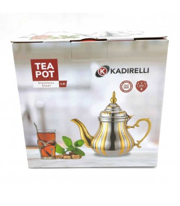 Hochwertige Edelstahl Induktion Teekanne Tee und Aufgüsse Modell Kadirelli 800ml