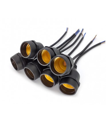 Cabo LED à prova d'água IP67 com suporte de lâmpada à prova de fogo integrado, E27 500 cm