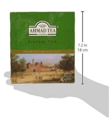 Thé vert Ahmad Tea London 100 sachets Infusion de grande qualité