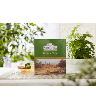 Thé vert Ahmad Tea London 100 sachets Infusion de grande qualité