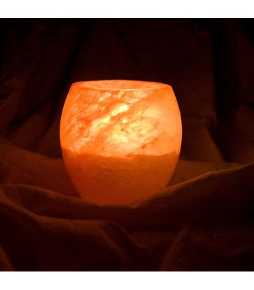 Portacandele naturale sale Himalaya - lucidato - Feng Shui - novità