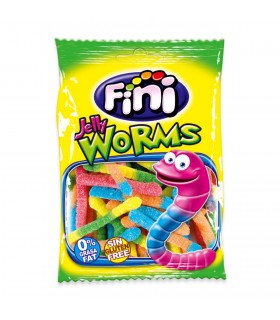 Sour Worms - Halal Treats - Gluten Free and 0% Fat - Fini - 100 gr