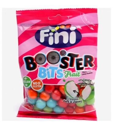 Booster Bits Fruit - Caramelle Halal - Senza Glutine e 0% Grassi - Fini - 90 gr