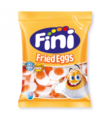 Caramelle Halal Lisce all'Uovo Fritto - Senza Glutine e 0% Grassi - Fini - 90 gr