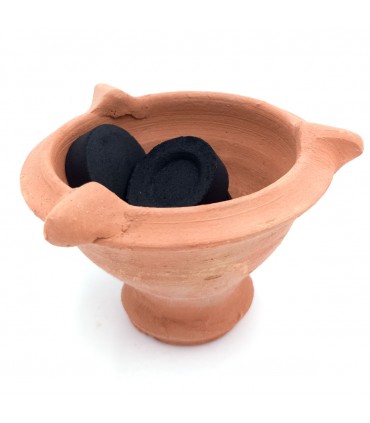 Incensario de Barro Quemador incienso Artesanía Marroquí Modelo Fuhain