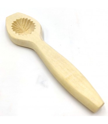Maamul Árabe Data Cookie Mold Colher de Madeira - Modelo Miilakatun 2 - Jaima Alkauzar