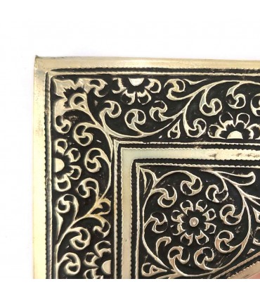 Specchio Ottone Nichelato Decoro Marocchino Arco Arabo Modello MARRAKECH 2