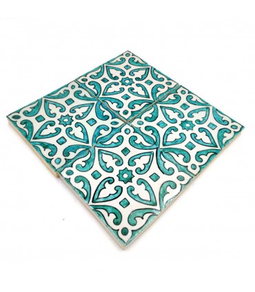 Carrelage andalou Zellige Mosaïque Nazari 15x15 cm - Fait main - Modèle 92
