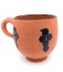 Vaso Taza cerámica Marroquí Terracota Barro Pintado con Brea Natural  - Desinfectante Natural - Refrescante - Modelo Kitran