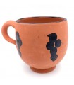 Tazza in ceramica marocchina in terracotta dipinta con pece naturale - Disinfettante naturale - Rinfrescante - Modello Kitran