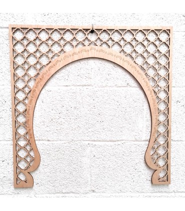 Celosia-Holz, lasergeschnittenes andalusisches andalusisches Design, Modell Bab Alcazar
