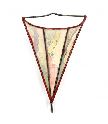 Applique con paralume in pelle dipinta con henné - Decorazione andalusa - Artigianato marocchino - Modello Kis