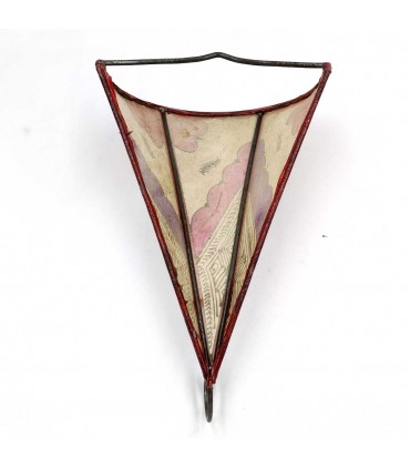 Applique con paralume in pelle dipinta con henné - Decorazione andalusa - Artigianato marocchino - Modello Kis