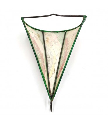 Applique con paralume in pelle dipinta con henné - Decorazione andalusa - Artigianato marocchino - Modello Kis