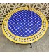 MESA DE MOSÁICO JARDIN TERRAZA PATIO - REDONDA - ZELLIGE- AZULEJOS FEZ - MODELO AGADIR DAUR