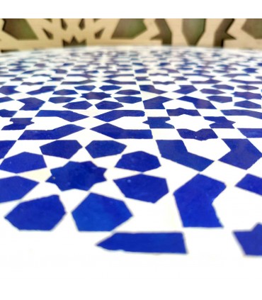 Mesa andaluza de mosaico artesanal para jardim e terraço: um toque de charme árabe para o verão Modelo Tarudan 2