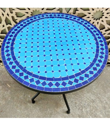 Andalusischer handgemachter Mosaiktisch Gartenterrasse Arabischer Sommer Modell Aadi Samawi