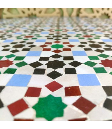 Andalusian handmade mosaic table garden terrace Arab summer Model Dair Mulawan