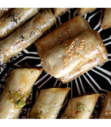 Pack Pasteles Mini Árabes Frutos Secos y Miel 15 unidades Surtidas Vegetariano