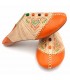 Marokkanische Pantoffel Frau - Farbe Orange - Marokkanische Handwerkskunst Authentisches Leder - Azrar-Modell
