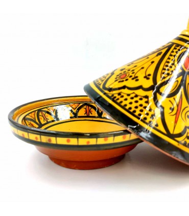 Cerâmica Pintada Marroquina Tajin - Asfi Crafts Tetuan Kabir Modelo: Autêntico e Requintado!