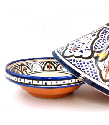 Moroccan Painted Ceramic Tajin - Asfi Crafts Tetuan Kabir Model: Authentic and Exquisite!