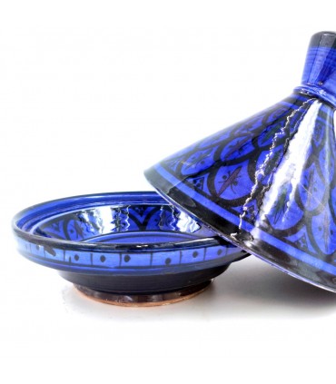 Tajin Marocain en Céramique Peinte - Asfi Craft Modèle Tetuan Kabir : Authentique et Exquis !