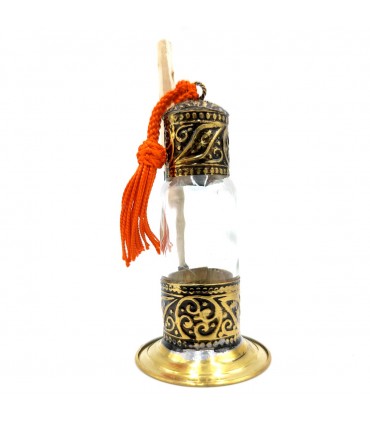 Recipiente aplicador e porta khol - kohl - Colírio Crystal e Alpalca - Bastão de madeira (Kujul)