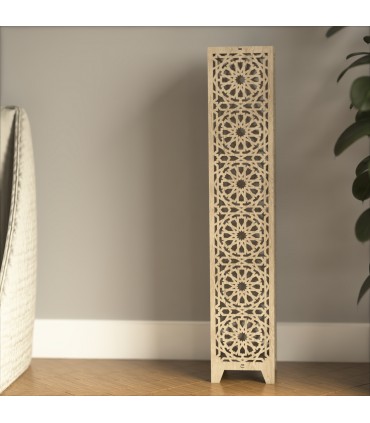 Lampadaire en bois éclairage andalou modèle Minara Alhambra