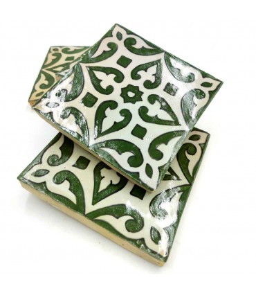 Mosaico Andaluz Zellige Nazari 15x15 cm - Feito à Mão - Modelo 93