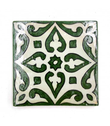 Mosaico Andaluz Zellige Nazari 15x15 cm - Feito à Mão - Modelo 93