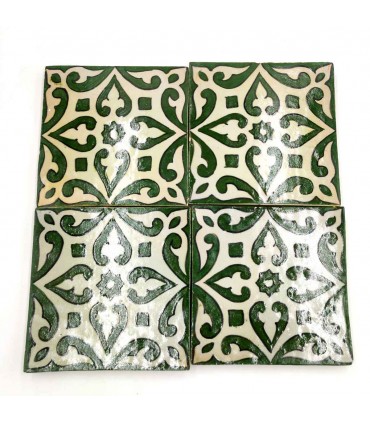 Andalusische Zellige Nazari-Mosaikfliese 15 x 15 cm – handgefertigt – Modell 93