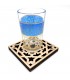 Pack of 6 x Wooden Coaster Lattice Laser Cut 9cm x 9cm x 1cm thickness