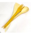 Set di utensili da cucina marocchini: cucchiaio, pala e forchetta in legno di limone