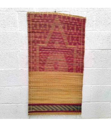 Tapis en matériaux végétaux peints à la main de Tétouan, Maroc