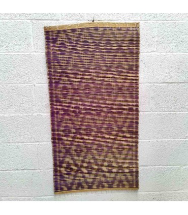 Tapis en matériaux végétaux peints à la main de Tétouan, Maroc