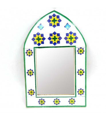 Espelho Decorativo Andaluz - Feito à Mão Estilo Vintage - Hak Modelo nº20 - 42 x 27 cm