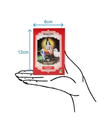 Henné Radhe Poudre d'Acajou Super Lumineuse : Teinture Naturelle et Saine pour des Cheveux Éclatants