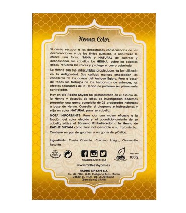 Henna Radhe Intense Blonde Powder: Natural Dye for a Bright Blonde