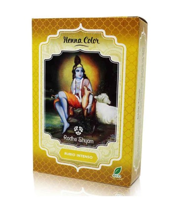 Henna Radhe Intense Blonde Powder: corante natural para um loiro brilhante