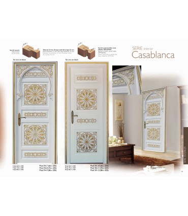 Porte Intérieure CASABLANCA Modèle Laqué Blanc - Qualité DELUXE