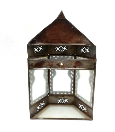 Aplique Interior Pared Cristal y Metal - Decoración Árabe Andalusí - Modelo Bab Alkauzar ABIAD