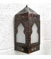 Interior Wall Lamp Glass and Metal - Andalusian Arab Decoration - Bab Alkauzar ABIAD Model