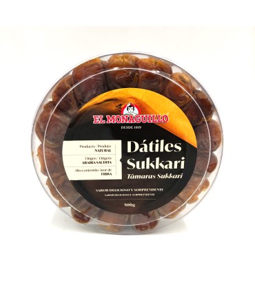 Sukkari Dates El Monaguillo - 500 gr Delicacies from Saudi Arabia: Freshness and Exquisite Flavor