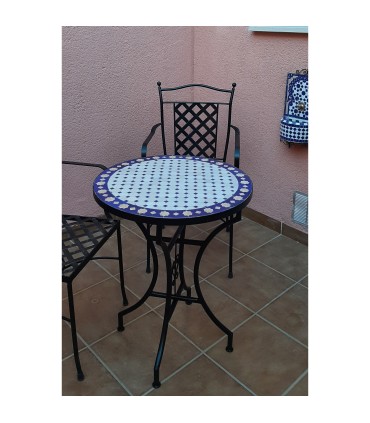 Mesa Mosaico Artesanal de FEZ - Modelo TANGER - Tradición Ancestral de Al-Andalus