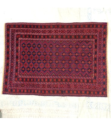 Hirat Afghan Kilim Rug - Geometric Design - 198x144 cm