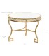 Oriental Openwork Metal and Mirror Glass Side Table - Gold
