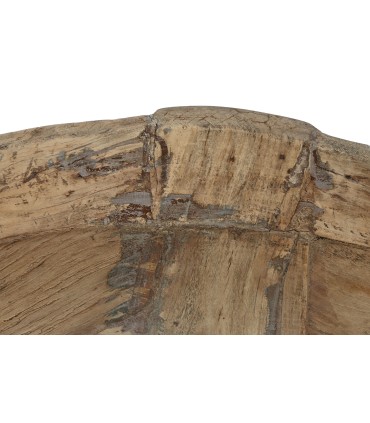 Antique Imitation Carved Wooden Table - Natural 65x65x26 cm, Ideal for Arabic Tarba Type Low Sofa