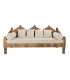 Mango Wood Sofa with Mattress and Polyester Cushions - Marahá Model Oriental Indian Style 190x77x90 cm