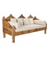Canapé en Manguier avec Matelas et Coussins en Polyester - Modèle Marahá Style Oriental Indien 190x77x90 cm